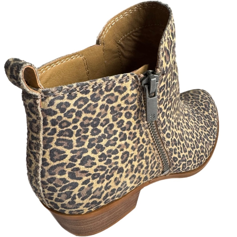 Lucky Brand Leopard Print Basel Ankle Boots Booties - Picture 2 of 8